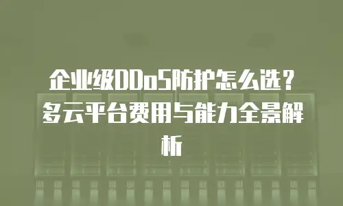 企业级DDoS防护怎么选？多云平台费用与能力全景解析