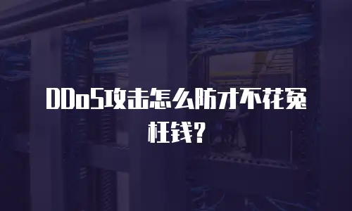 DDoS攻击怎么防才不花冤枉钱？