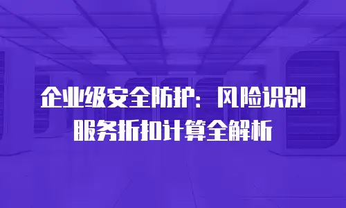 企业级安全防护：风险识别服务折扣计算全解析