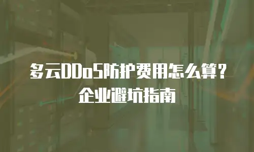 多云DDoS防护费用怎么算？企业避坑指南