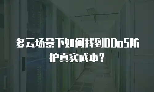 多云场景下如何找到DDoS防护真实成本？