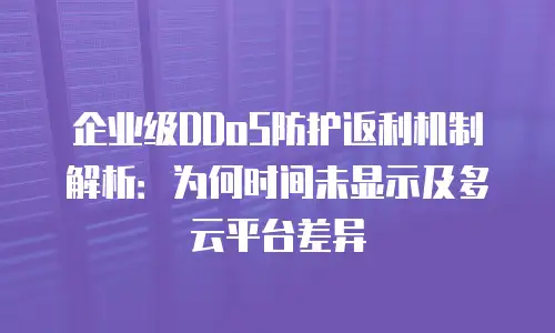 企业级DDoS防护返利机制解析：为何时间未显示及多云平台差异