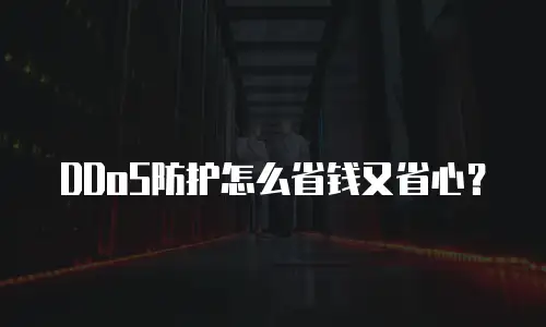 DDoS防护怎么省钱又省心？