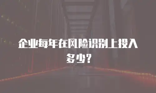 企业每年在风险识别上投入多少？