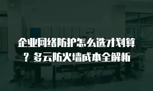 企业网络防护怎么选才划算？多云防火墙成本全解析