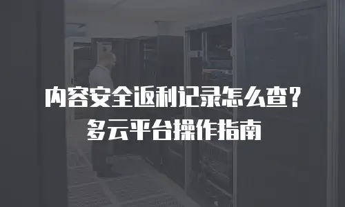 内容安全返利记录怎么查？多云平台操作指南