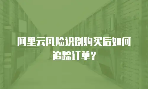 阿里云风险识别购买后如何追踪订单？