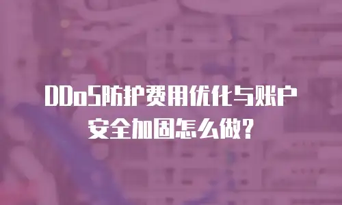 DDoS防护费用优化与账户安全加固怎么做？