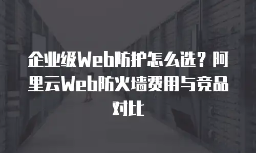 企业级Web防护怎么选？阿里云Web防火墙费用与竞品对比