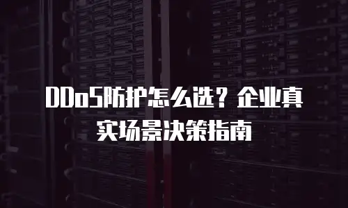 DDoS防护怎么选？企业真实场景决策指南