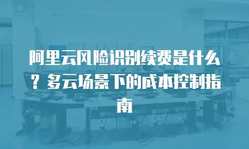 阿里云风险识别续费是什么？多云场景下的成本控制指南