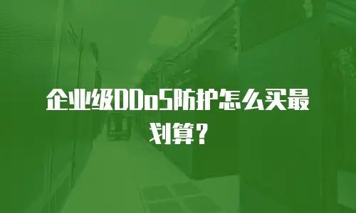 企业级DDoS防护怎么买最划算？