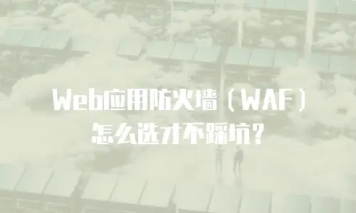 Web应用防火墙（WAF）怎么选才不踩坑？