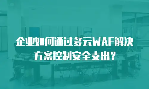 企业如何通过多云WAF解决方案控制安全支出？