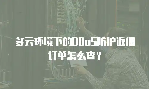 多云环境下的DDoS防护返佣订单怎么查？