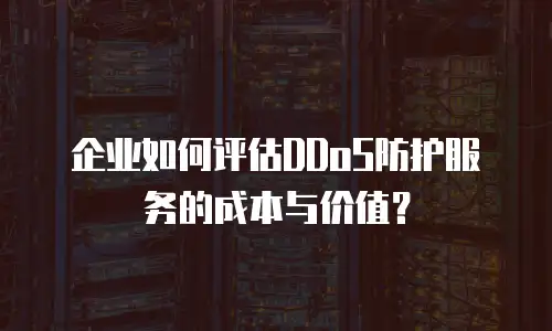 企业如何评估DDoS防护服务的成本与价值？