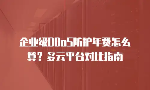 企业级DDoS防护年费怎么算？多云平台对比指南