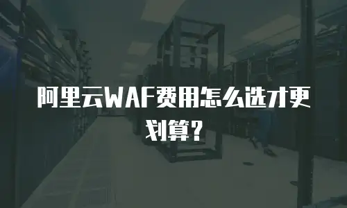 阿里云WAF费用怎么选才更划算？