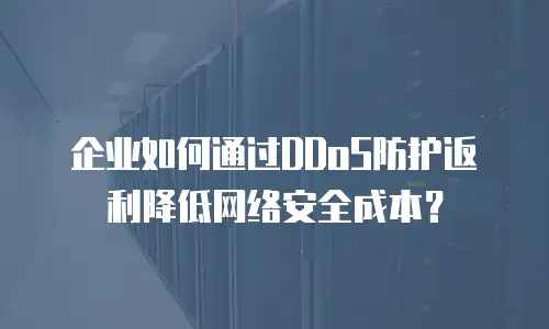 企业如何通过DDoS防护返利降低网络安全成本？
