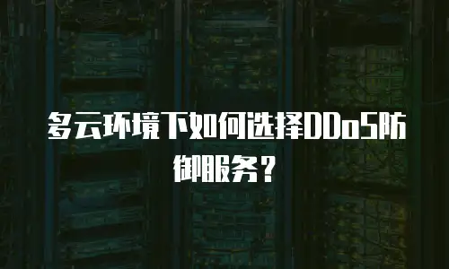 多云环境下如何选择DDoS防御服务？