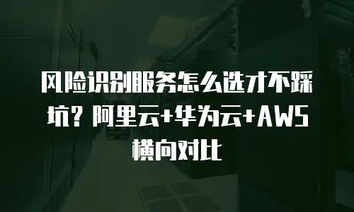风险识别服务怎么选才不踩坑？阿里云+华为云+AWS横向对比