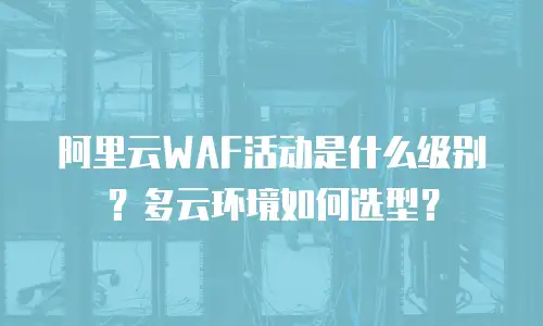 阿里云WAF活动是什么级别？多云环境如何选型？