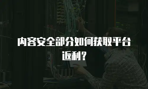 内容安全部分如何获取平台返利？