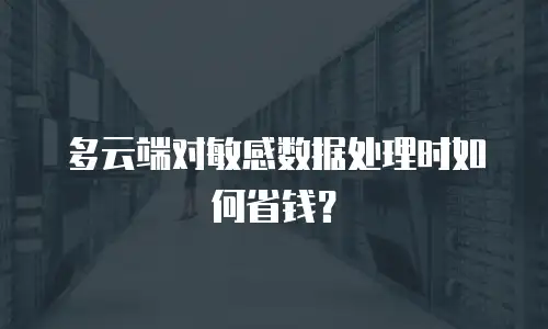 多云端对敏感数据处理时如何省钱？