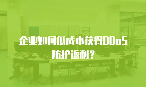企业如何低成本获得DDoS防护返利？