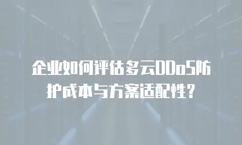 企业如何评估多云DDoS防护成本与方案适配性？