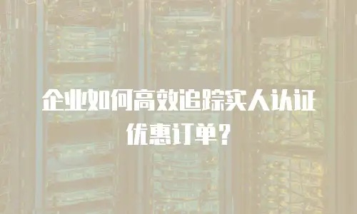 企业如何高效追踪实人认证优惠订单？