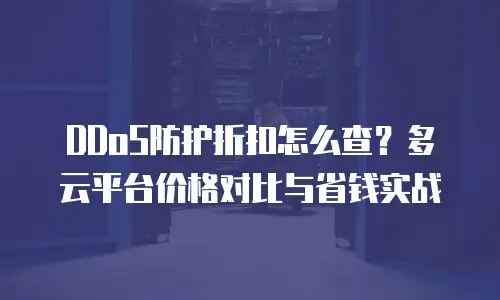 DDoS防护折扣怎么查？多云平台价格对比与省钱实战