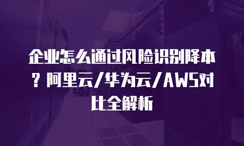 企业怎么通过风险识别降本？阿里云/华为云/AWS对比全解析