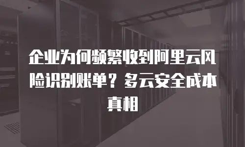企业为何频繁收到阿里云风险识别账单？多云安全成本真相
