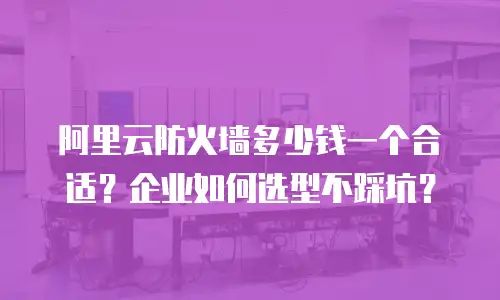阿里云防火墙多少钱一个合适？企业如何选型不踩坑？