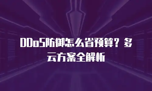 DDoS防御怎么省预算？多云方案全解析