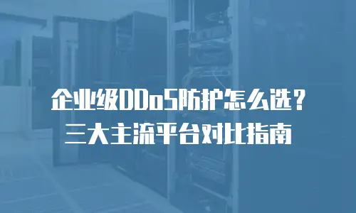 企业级DDoS防护怎么选？三大主流平台对比指南