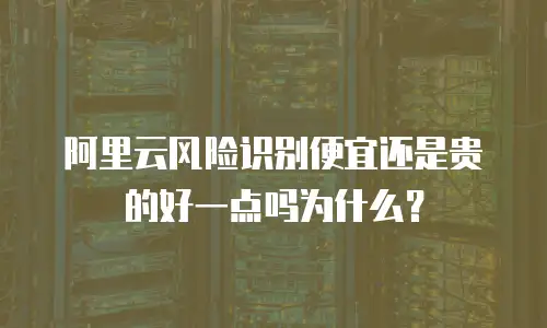 阿里云风险识别便宜还是贵的好一点吗为什么？