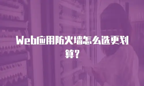 Web应用防火墙怎么选更划算？
