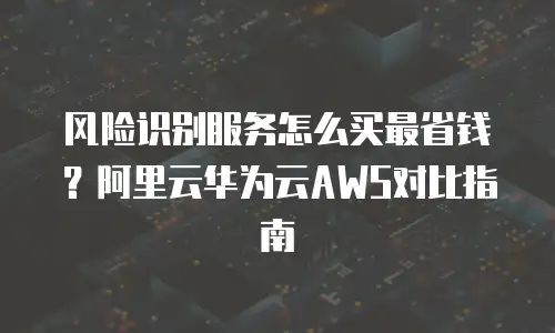 风险识别服务怎么买最省钱？阿里云华为云AWS对比指南
