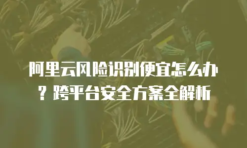 阿里云风险识别便宜怎么办？跨平台安全方案全解析