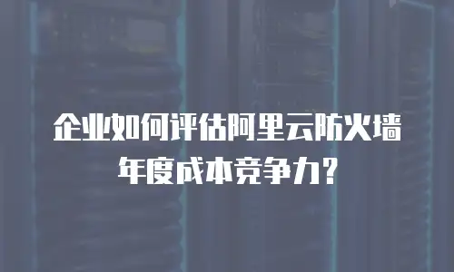 企业如何评估阿里云防火墙年度成本竞争力？