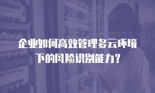 企业如何高效管理多云环境下的风险识别能力？