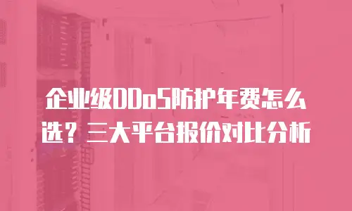企业级DDoS防护年费怎么选？三大平台报价对比分析