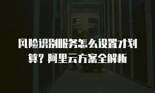 风险识别服务怎么设置才划算？阿里云方案全解析