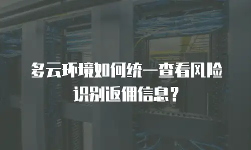 多云环境如何统一查看风险识别返佣信息？