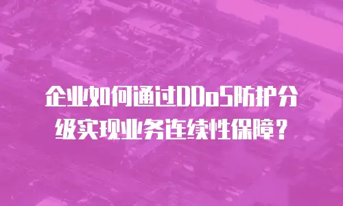 企业如何通过DDoS防护分级实现业务连续性保障？