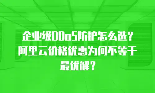 企业级DDoS防护怎么选？阿里云价格优惠为何不等于最优解？