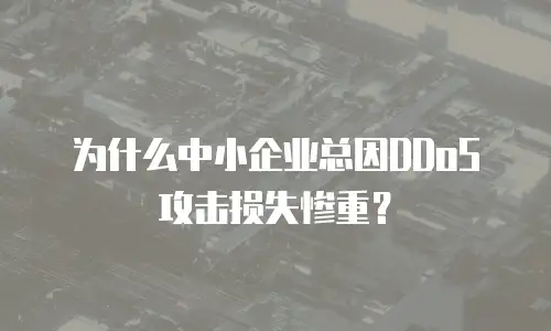 为什么中小企业总因DDoS攻击损失惨重？
