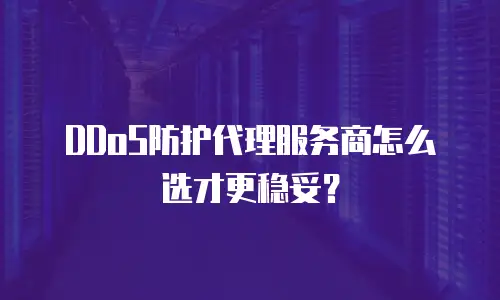 DDoS防护代理服务商怎么选才更稳妥？